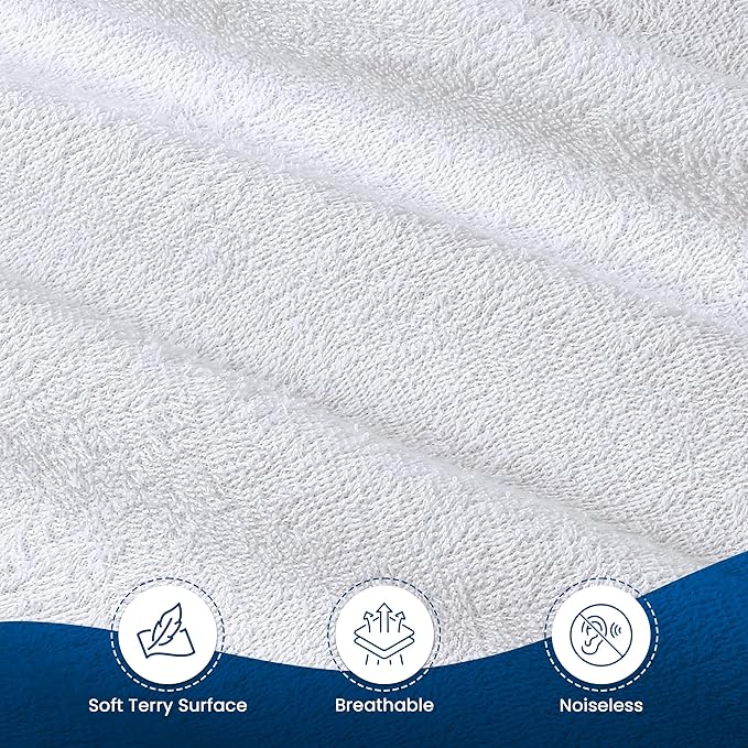 Utopia Bedding Waterproof Mattress Protector Twin Size 2 Pack, 200 GSM Breathable Terry Mattress Cover, Fitted Style with Stretchable Pockets (White)