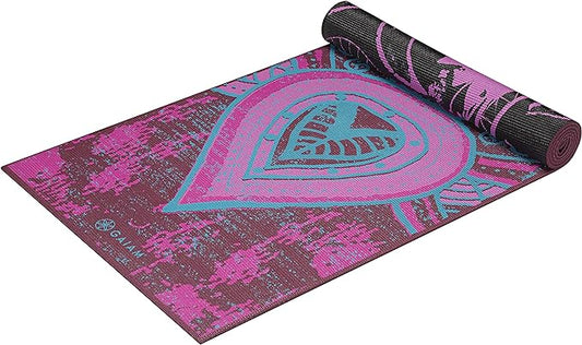 Gaiam Yoga Mat - Premium 6mm Print Reversible Extra Thick Non Slip Exercise & Fitness Mat for All Types of Yoga, Pilates & Floor Workouts (68" x 24" x 6mm Thick)