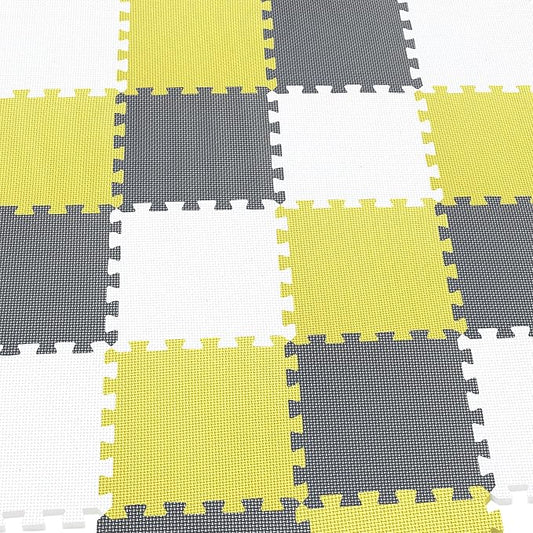MQIAOHAM® 25 Pieces Puzzle Play Mats, Soft Baby Play Mat, Kids Interlocking Foam Floor Tiles, Toddlers Carpet Playmats G301025-101105112