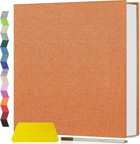 Popotop Photo Album Self Adhesive Scrapbook Album for 4x6 5x7 8x10 Pictures DIY Photo Book as Scrapbooking Supplies Kits, Birthday Gifts for Women Mom Wedding Baby Family Travel