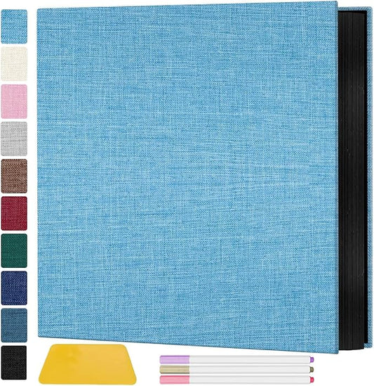 Zesthouse Photo Album Self Adhesive Pages, 60 Pages Magnetic Scrapbook Albums with Sticky Page,Photos Album Holds 8x10 & 5X7 & 4x6 & 6x8 & 3x5, Large Picture Book Ideal for Family,Wedding,Baby