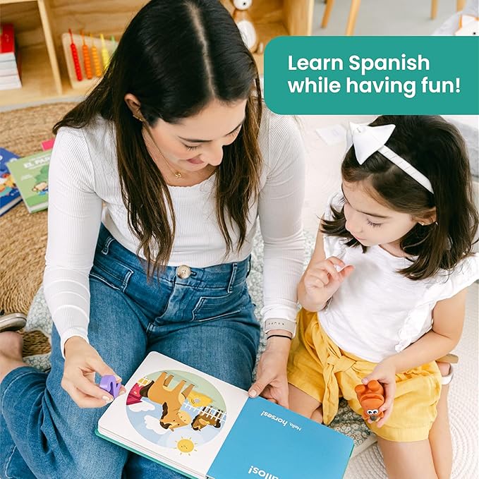 Binibi Spanish Books for Babies & Toddlers 1-3 La Granja Interactive Bilingual Sound Book with Farm Animal Sounds | Bilingual Children's Book | Spanish Learning for Kids | Libro en español para bebés