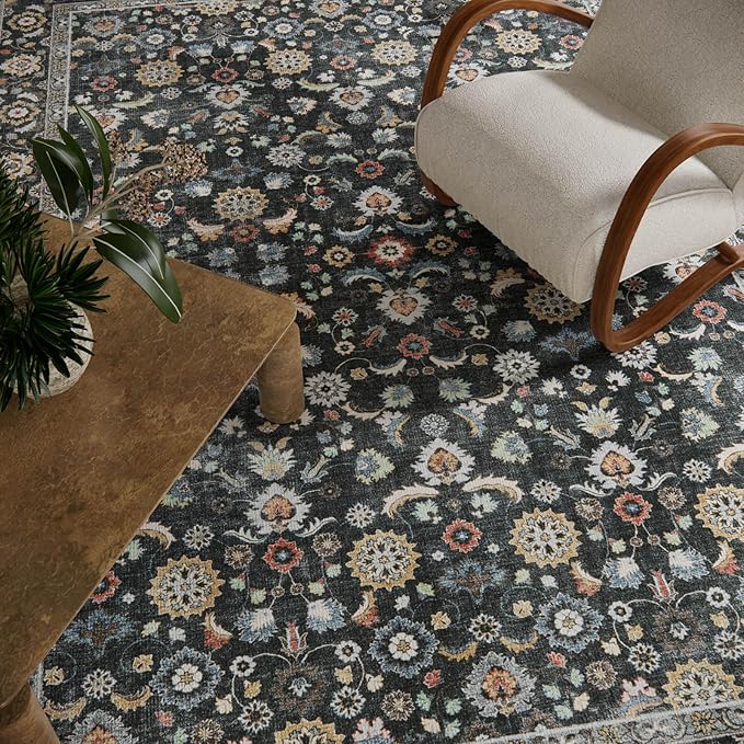 Washable Runners for Hallways Kitchen Rug: 2'x6' Runner Rugs Stain Resistant Non Slip Low Pile Boho Carpet Runners for Hallways Bedroom Entryway Indoor Beside Bathroom Laundry Room