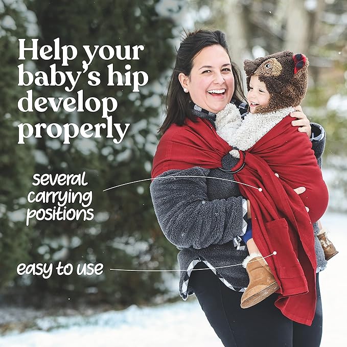 Nalakai Luxury Ring Sling Baby Carrier, Soft Linen Blend Baby Sling, Baby Wrap, Wear Your Little One Close to Your Heart, Comfort, Style