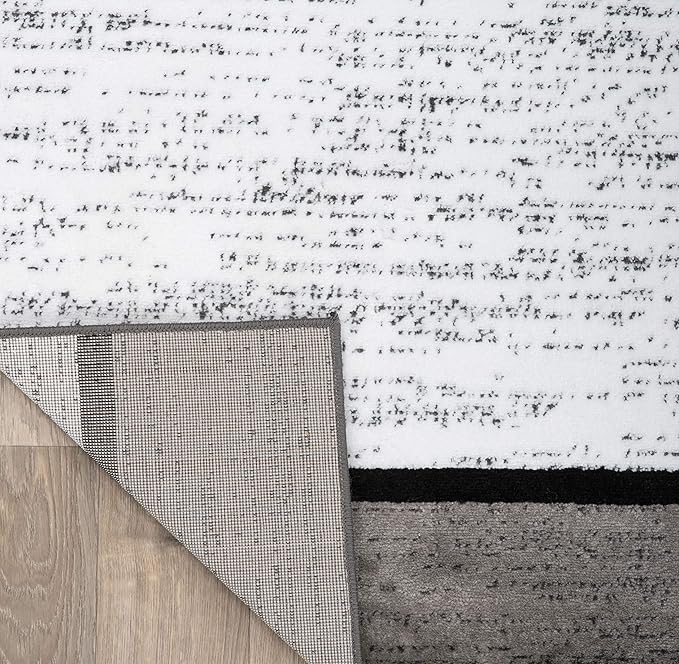 Rugshop Contemporary Modern Boxes for Home Office,Living Room,Bedroom,Kitchen Non Shedding Area Rug 2' x 3' Blue/Gray