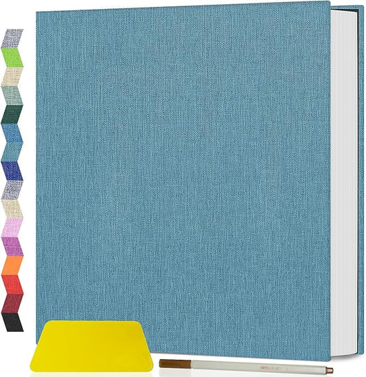 Popotop Photo Album Self Adhesive Scrapbook Album for 4x6 5x7 8x10 Pictures DIY Photo Book as Scrapbooking Supplies Kits, Birthday Gifts for Women Mom Wedding Baby Family Travel