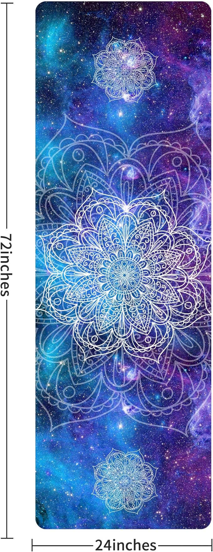 Non Slip Yoga Mat TPE Workout Mat for Men Women, Thick Workout Mat with Carrying Strap, Fitness Mats for Exercise, Yoga, Fitness, Pilates, Floor Workouts (72" x 24" x 6mm)