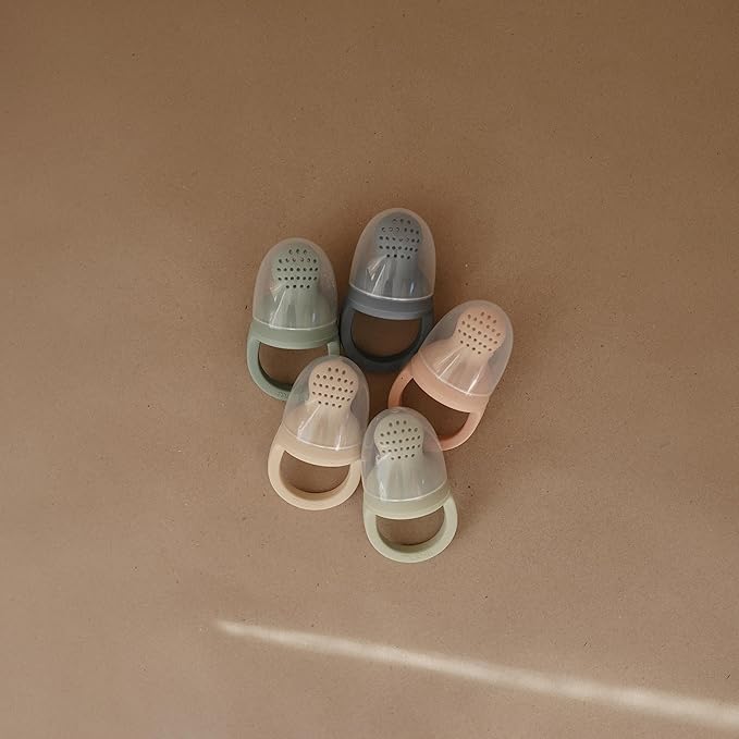 mushie Silicone Baby Fresh Fruit & Food Feeder Pacifier | 6 Months+ (Soft Lilac)