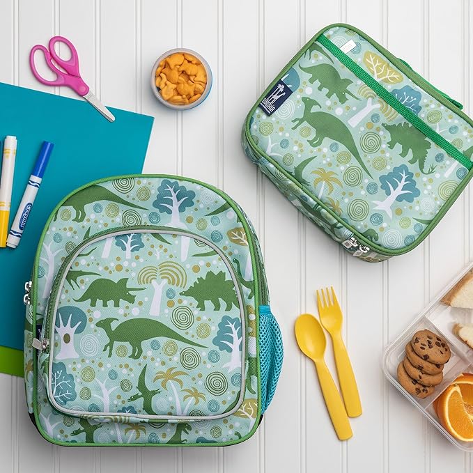 Wildkin 12-inch Kids Backpack – Padded, Adjustable, Ideal for Daycare & Travel - Dinomite Dinosaurs