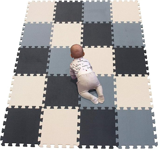 YIMINYUER® 20 Tiles (30cm×30cm×1cm Each Tile) Baby Soft Puzzle Play Mats, Kids Thick EVA Foam Floor, Toddlers & Children's Soft Interlocking Mat R04R10R12G301020