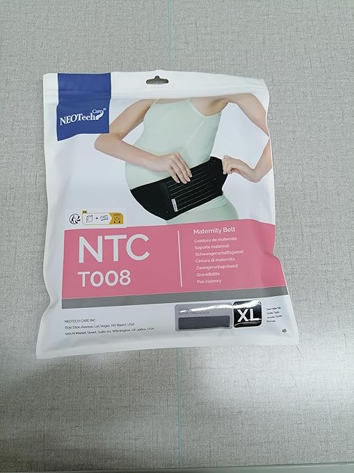 NeoTech Care Adjustable Maternity Belt - Light and Breathable Pregnancy Belly Support Band for Pregnant Women (Grey, Extra Large Size)
