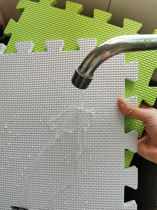 YIMINYUER® 25 Tiles (30cm×30cm×1cm Each Tile) Baby Soft Puzzle Play Mats, Kids Thick EVA Foam Floor, Toddlers & Children's Soft Interlocking Mat R01R03R09G301025