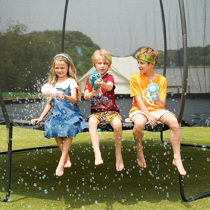 Gigu 10FT 12FT 14FT Recreational Trampolines with Enclosure Net and Ladder and Anti-Rust Coating, ASTM Approved Trampoline Outdoor for Kids and Adults Outdoor Yard Trampolines