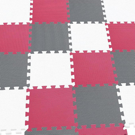 MQIAOHAM® 25 Pieces Puzzle Play Mats, Soft Baby Play Mat, Kids Interlocking Foam Floor Tiles, Toddlers Carpet Playmats G301025-101109112