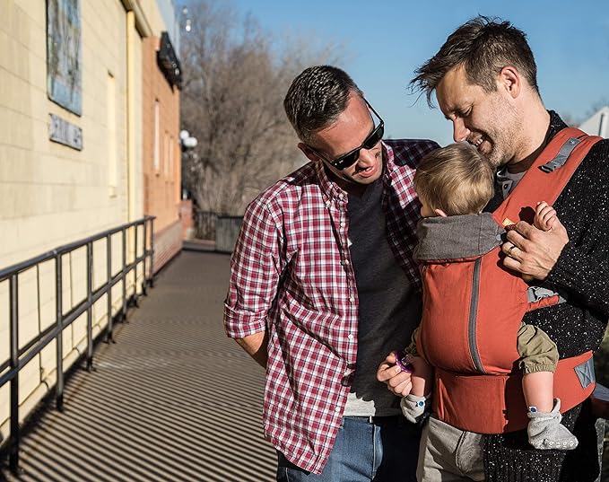 Beco Baby Carrier 8 Hybrid Newborn to Toddler Carrier (7–45 lbs) - All in 1 Breathable Mesh, Ergonomic Baby Backpack - Front & Hip Carrier with Adjustable Seat – Rust