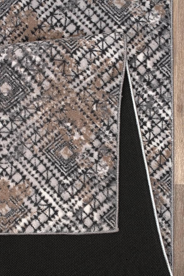 Non-Slip Washable 5x7 Area Rugs for Living Room Bedroom, Ultra Soft Bedside Rug, Indoor Floor Carpet for Kids Girls and Boys, Dorms, Nursery Rooms, Non-Skid Area Rug, Square Multi, 5' x 7'