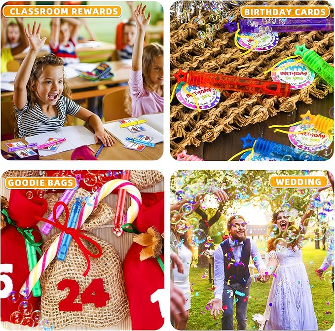 180 Pack 10 Colors Bulk Star Bubble Wands,Party Favors Bubbles Wand for Kids,Perfect for Birthday,Wedding,Goody Bags Stuffer Bubbles,Carnival Prize,Summer Outdoor Toys