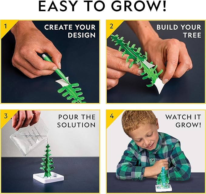 NATIONAL GEOGRAPHIC Craft Kits for Kids - Crystal Growing Kit - Grow a Crystal Garden in Just 6 Hours, Educational Craft Art Project, STEM Crafts for Girls Ages 8 9 10 11 & 12 (Amazon Exclusive)