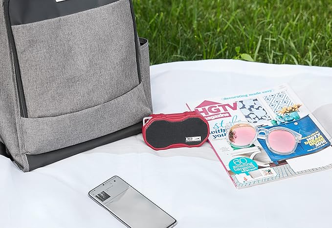 Altec Lansing Baby Boom XL - Waterproof Bluetooth Speaker, Wireless & Portable Speaker for Travel & Outdoor Use, Deep Bass & Loud Sound, 1 Pack, Red