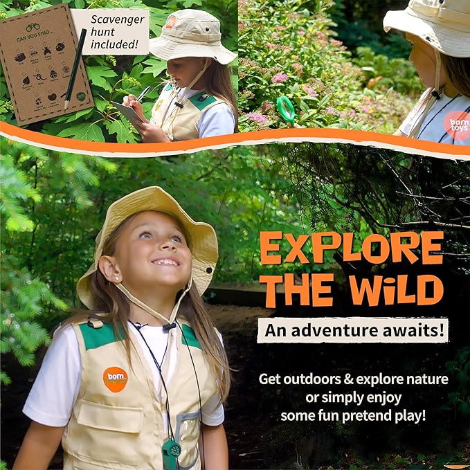 Born Toys Kids Costumes Set, 3-in-1 Dress Up & Pretend Play, Ages 3-7, Washable