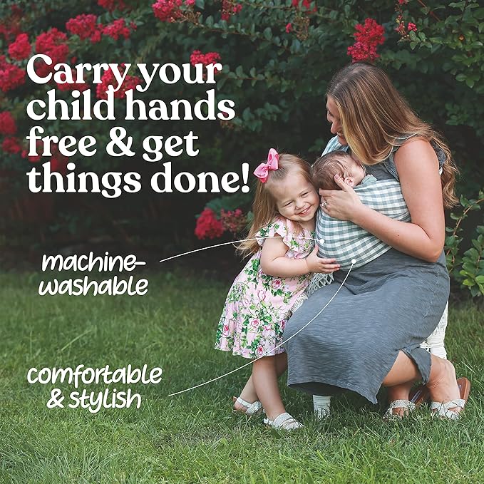 Nalakai Luxury Ring Sling Baby Carrier, Soft Linen Blend Baby Sling, Baby Wrap, Wear Your Little One Close to Your Heart, Comfort, Style