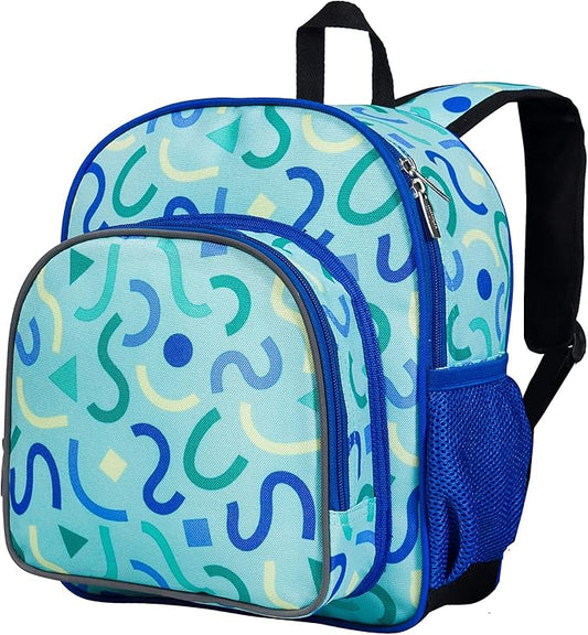 Wildkin 12-inch Kids Backpack – Padded, Adjustable, Ideal for Daycare & Travel (Confetti Blue)