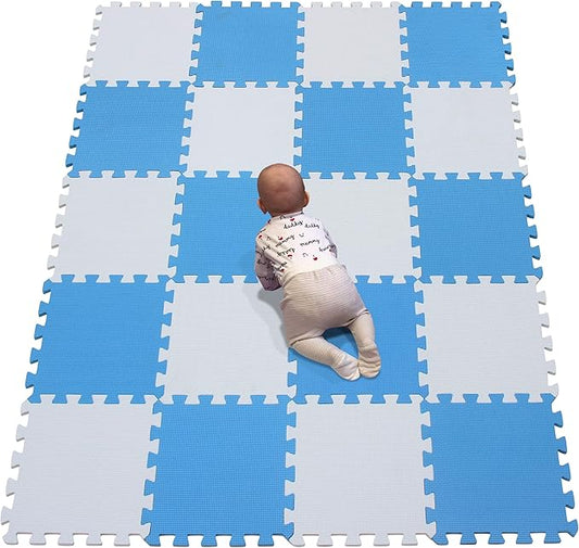 YIMINYUER® 20 Tiles (30cm×30cm×1cm Each Tile) Baby Soft Puzzle Play Mats, Kids Thick EVA Foam Floor, Toddlers & Children's Soft Interlocking Mat R01R07G301020