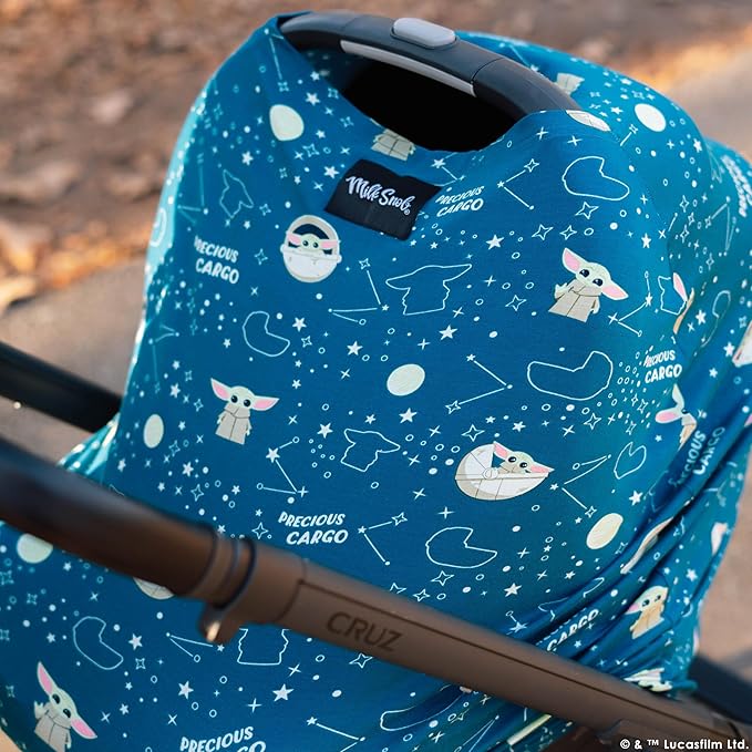 Milk Snob Original Star Wars 5-in-1 Cover, The Child, Added Privacy for Breastfeeding, Baby Car Seat, Carrier, Stroller, High Chair, Shopping Cart, Lounger Canopy - Newborn Essentials, Nursing Top