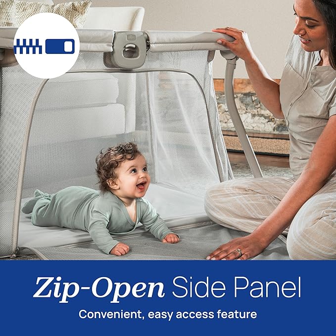 Chicco Alfa Lite Lightweight Travel Playard, Portable Playpen for Babies and Toddlers, Snap-Open/Compact Fold Design, 13 lbs., Baby Travel Essential | Midnight/Navy