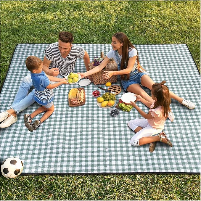 Genovega Waterproof Picnic Blanket Beach Outdoor Camping Mat Extra Large Foldable Cute Big Travel Essential Accessories Gift Park Patio Lawn Garden Grass Ground PlayMusic Festival Concert Must Have