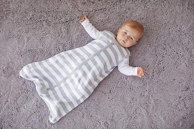 Mama Cheetah Baby Sleep Sack 0.5 TOG, Organic Cotton Baby Wearable Blanket with Two-Way Zipper, Swaddle Transition Baby Sleeping Bag for Newborn Infant Toddler Boy Girl, 0-3 Months