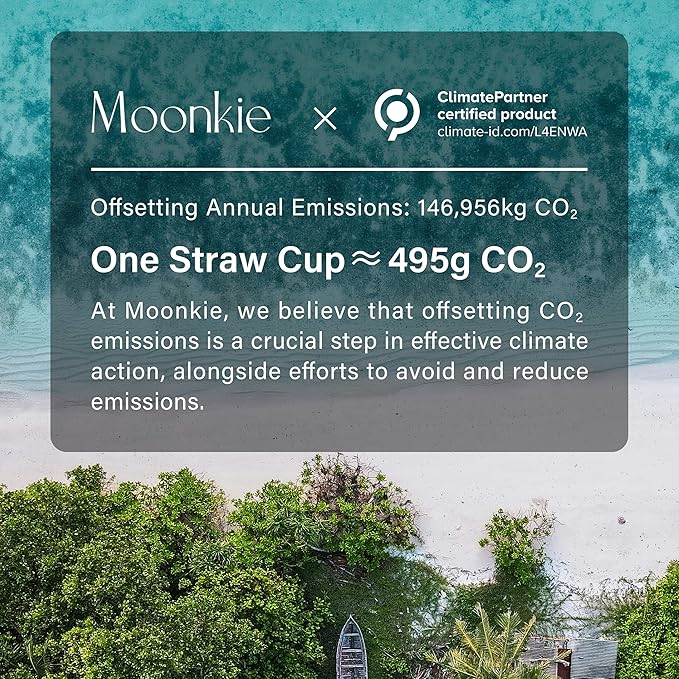 Moonkie Baby Straw Cup | Silicone Toddler Sippy Training Cup With Straw Lid | BPA-Free Drop-Proof Cup | Baby Led Weaning | 6 Months+, 5 oz, 1 Pack