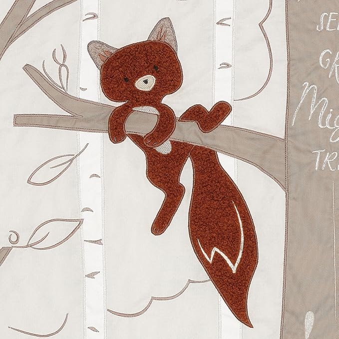 Lambs & Ivy Treetop Fox Woodland Tree Nursery 3-Piece Baby Crib Bedding Set