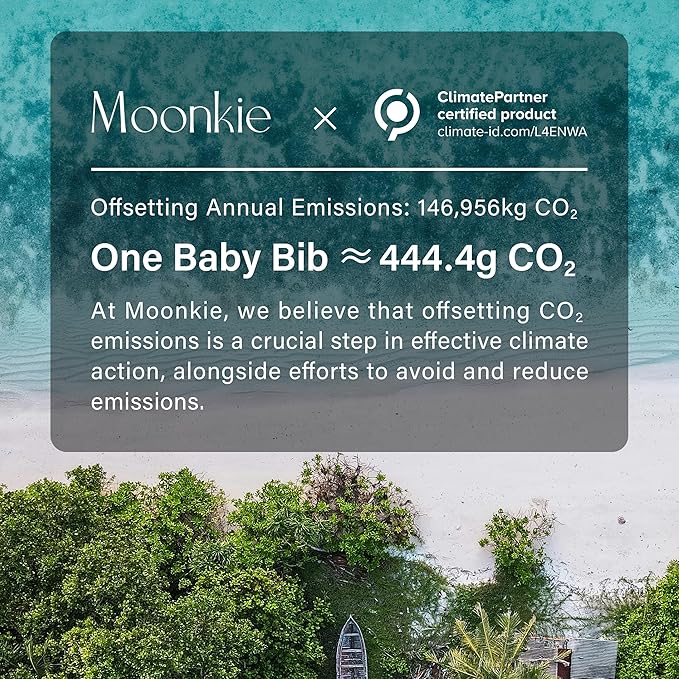 Moonkie Silicone Baby Bibs Set Of 2, BPA Free Soft Adjustable Fit Waterproof Feeding Bibs for Babies and Toddlers(Dark Grey/Warm Taupe)